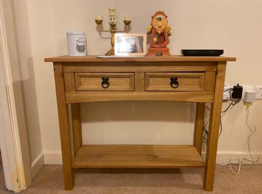 Corona 2-Drawer Console Table - Pine