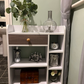 Sideboard Storage Bookcase Freestanding Drawer and 6 Shelves, White