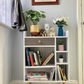 Sideboard Storage Bookcase Freestanding Drawer and 6 Shelves, White