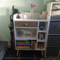 Sideboard Storage Bookcase Freestanding Drawer and 6 Shelves, White