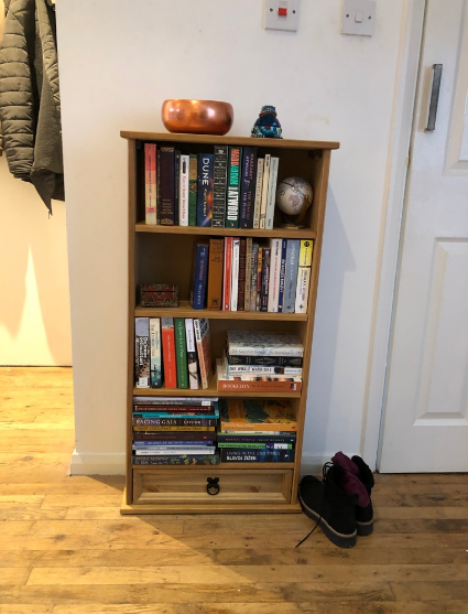 Corona Bookcase, 1 Drawer, Blu-ray/CD Rack, Solid Pine Wood