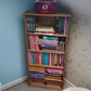 Corona Bookcase, 1 Drawer, Blu-ray/CD Rack, Solid Pine Wood