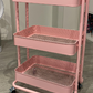3-Layer Kitchen Trolley with 360 Degree Wheels for indoor and outdoor use