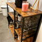 Baker's Rack Kitchen Island Microwave Storage Rack w/ Metal Mesh Basket Shelves & 6 Hooks