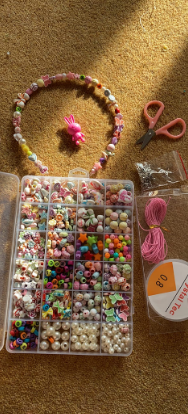 DIY Beads for Jewellery Bracelet Necklaces String Making Kit Gift  For Kids Teens