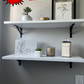 2Pcs Wood Floating Shelf Wall Mounted Hanging Rack Display Storage Shelves White