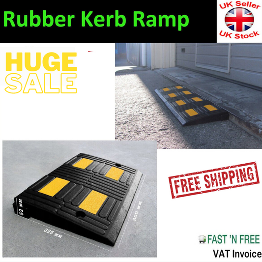 HEAVY DUTY Rubber KERB RAMPS Access Ramp Threshold Mobility Wheelchair 500x52mm