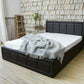 STORAGE LEATHER BED OTTOMAN GAS LIFT KING SIZE