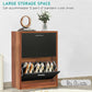 Shoe Rack Storage Cabinet Wooden Stand Cupboard Unit 2 Drawer Organizer