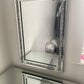 💥SALE💥Large Crushed Diamond Jewel Framed Silver Bordered Wall-Mounted Mirror 40x60cm