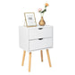 Simple Modern Bedside Table 2 Drawers Nightstand End Table Bedroom Furniture