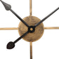 60CM Large Skeleton Metal Roman Wall Clock Big Numerals Giant Open Round Face UK