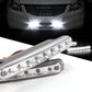 2X 8 LED Daytime Running Lights DRL Car Fog Day Driving Lamps Super White 12V