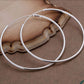 925 Sterling Silver Hoop Earrings Large Hooped Sleeper 50mm 5cm Ladies UK FREE SHIPPING