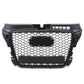 RS STYLE BLACK DEBADGED BADGELESS SPORT MESH GRILL GRILLE FOR AUDI A3 8P 09-11