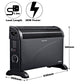 Schallen Modern Black 2000W Electric Convector Radiator Heater with Thermostat