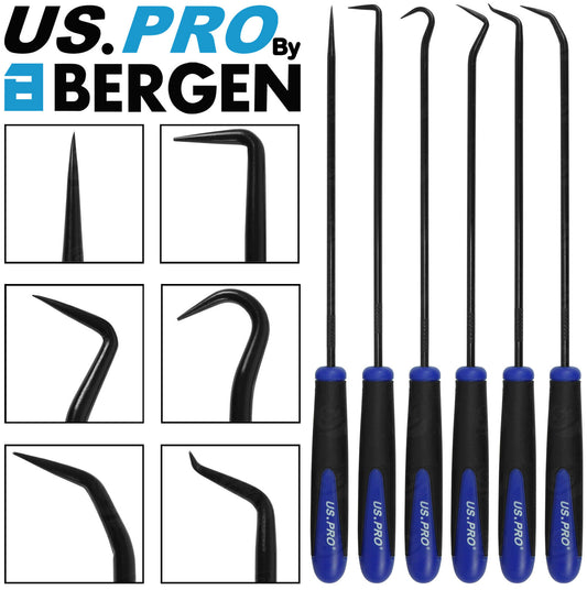 BERGEN Long Reach Pick And Hook Tool Set O Ring Seal Hose Removal Puller Set HD