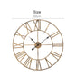 60CM Large Skeleton Metal Roman Wall Clock Big Numerals Giant Open Round Face UK