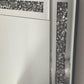 💥SALE💥Large Crushed Diamond Jewel Framed Silver Bordered Wall-Mounted Mirror 40x60cm