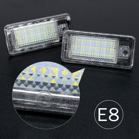 White LED License Number Plate Light Lamp CANBUS For Audi A3 8P 2004-2012 Xenon