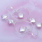 925 Sterling Silver Heart Earrings Triple Heart Dangle Drop Love UK FREE SHIPPING