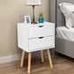 Simple Modern Bedside Table 2 Drawers Nightstand End Table Bedroom Furniture