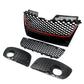 Front Bumper Centre Lower Grille Fog Light Grill For VW Golf MK5 GTI Jetta Set FREE SHIPPING