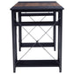 Industrial PC Computer Desk Metal+MDF Work Study Tables w/ Shelves Home Office