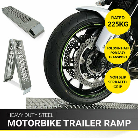 NEW High Quality 1.8M Folding Steel Motorcycle / Bike / Motorbike / MX Loading Ramp