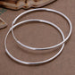 925 Sterling Silver Hoop Earrings Large Hooped Sleeper 50mm 5cm Ladies UK FREE SHIPPING