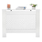 New Wall Heater Radiator Cover White Traditional MDF Wood Grill Cabinet Shelfs