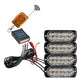 4x 12LED Amber Recovery Strobe Flashing Grille Lightbar Lamp Truck Beacon Light