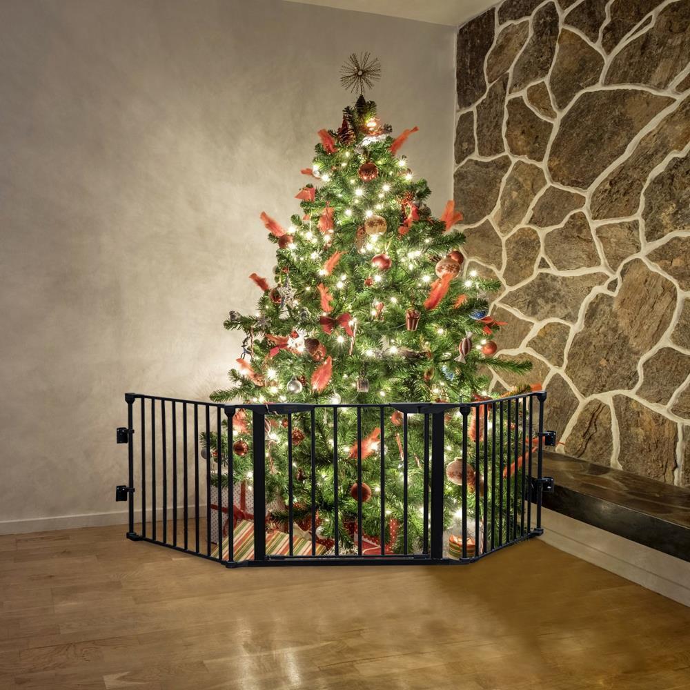 Baby Safety Fence Room Divide Metal Fire Gate Pet Dog Cat Fireplace 74*29inch