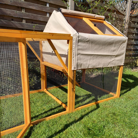 NEW! CHICKEN SHELTER & RUN HEN HOUSE POULTRY ARK HOME NEST BOX COOPS RABBIT HUTCH