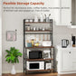 5 Tier Industrial Kitchen Bakers Rack Microwave Oven Stand Storage with 10 Hooks