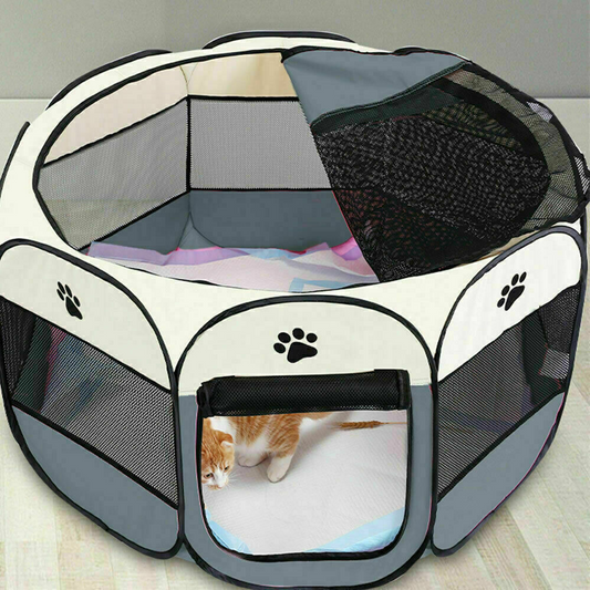 Foldable Soft Fabric Dog Crate Cat Cage Pet Bed Travel Puppy Play Pen Tent Large