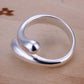 925 Sterling Silver Adjustable Ring Teardrop Thumb Finger Band Ring UK