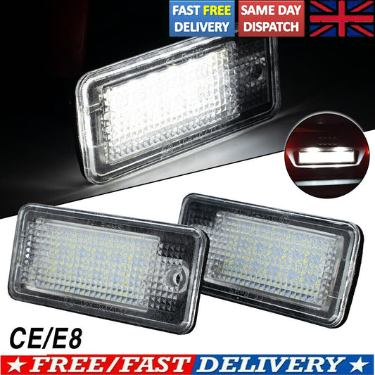 White LED License Number Plate Light Lamp CANBUS For Audi A3 8P 2004-2012 Xenon