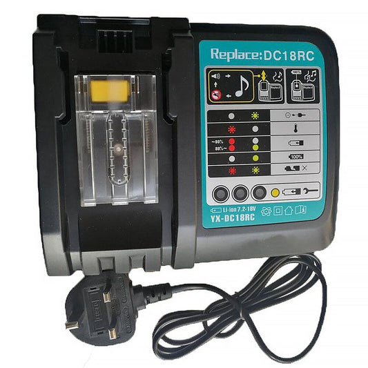 Rapid Battery Charger for Makita BL1830 BL1840 BL1850 BL1860 7.2V-18V 3A UK Plug