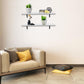 2Pcs Wood Floating Shelf Wall Mounted Hanging Rack Display Storage Shelves White