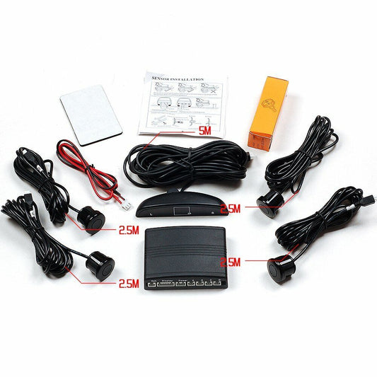 Car Rear Reversing Reverse Parking LED Display Sensor Kit Audio Buzzer Alarm FREE SHIPPING