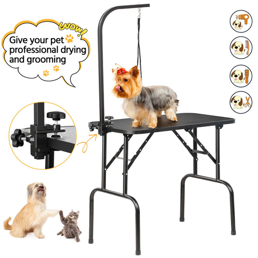 NEW! 153cm Portable Pet Grooming Table Height Adjustable with Noose & Folding Legs