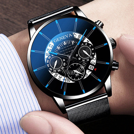 Mens Stainless Steel Wrist Watch Quartz Date Analog Sports Watches