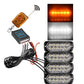 4x 12LED Amber Recovery Strobe Flashing Grille Lightbar Lamp Truck Beacon Light