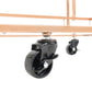 Rose Gold Glass Drinks Trolley Wheels 2 Tiers Home Bar Cart Kitchen Food Serving
