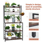5 Tier Industrial Kitchen Bakers Rack Microwave Oven Stand Storage with 10 Hooks