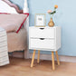Simple Modern Bedside Table 2 Drawers Nightstand End Table Bedroom Furniture