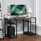 Industrial PC Computer Desk Metal+MDF Work Study Tables w/ Shelves Home Office