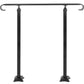 Wrought Iron Handrail Rail Adjustable Garden Metal Stairs 3 to 5 Steps