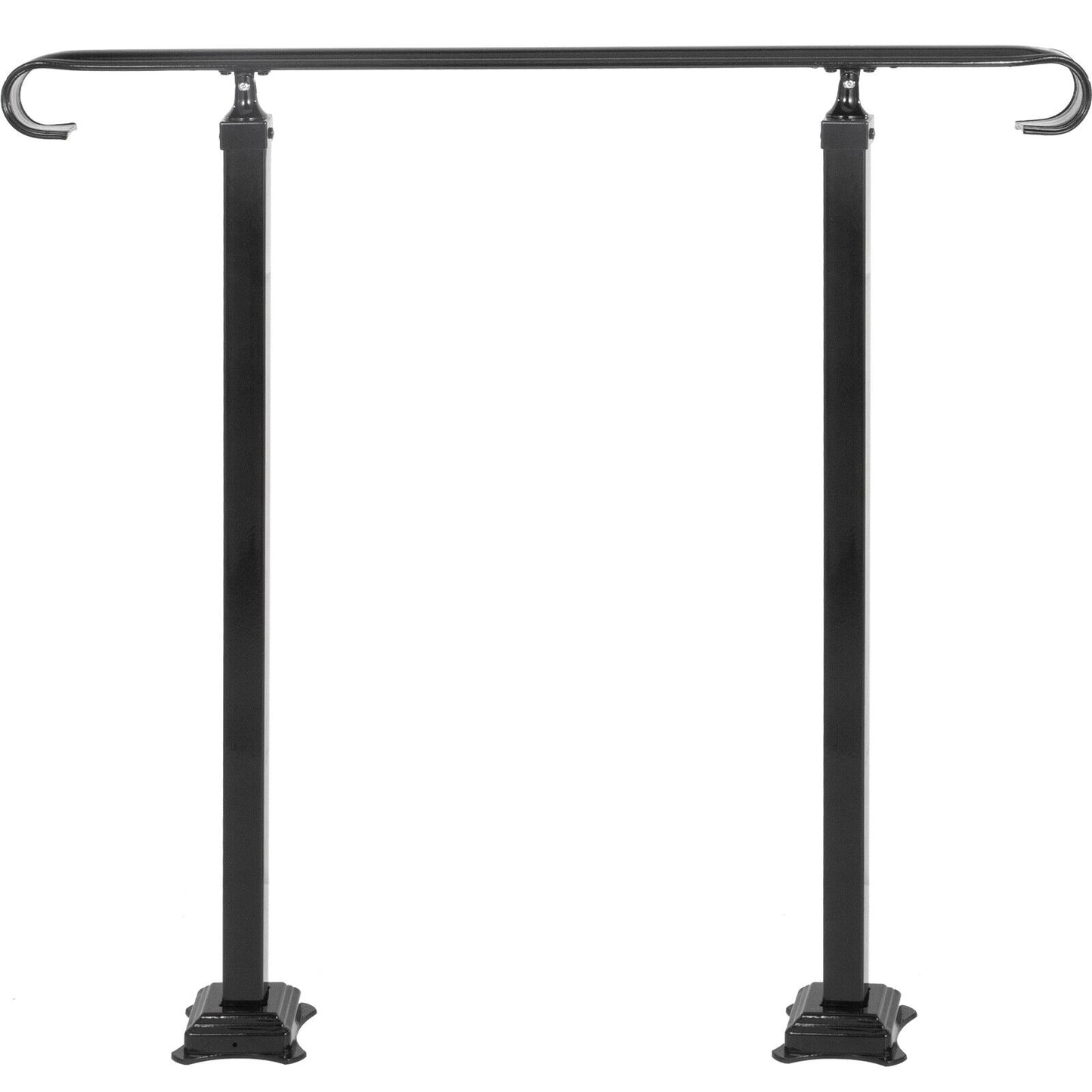 Wrought Iron Handrail Rail Adjustable Garden Metal Stairs 3 to 5 Steps